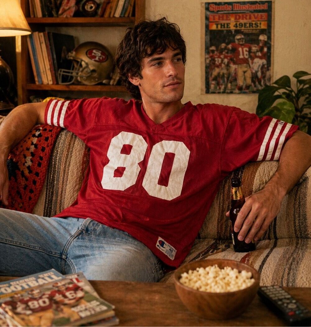 Champion Brand San Francisco 49ers Jerry Rice 80s Jersey SZ 48 Vintage